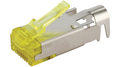 RJ45 kontakt Hirose TM31 Cat6a skjermet Gul