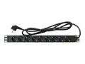 LinkIT 19" Strømskinne 9xCEE7/4 5m CEE7/7, no switch, 16A, 3600W, 1U